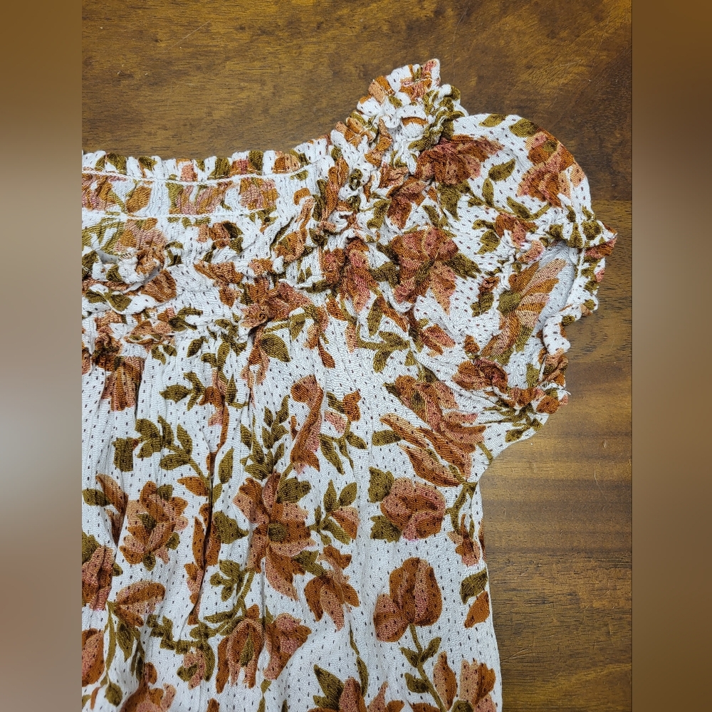 Free People One Suki Off Shoulder Floral Top Size Small - Picture 4 of 8
